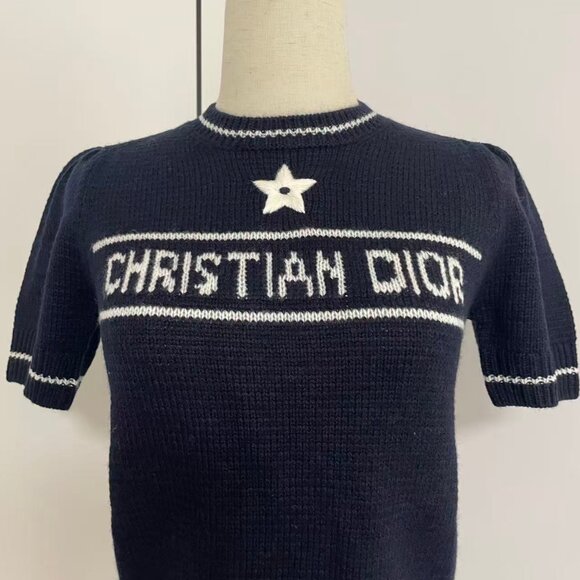 Navy Blue Cashmere and Wool Knit - Picture 4 of 12